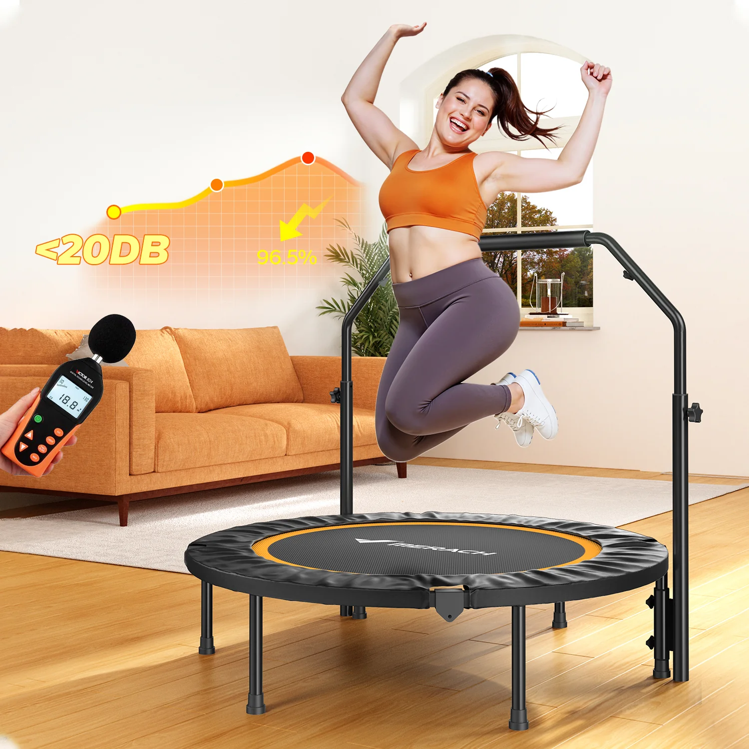 Merach 2420B2 Fitness Trampolines Include Handle - Image 3