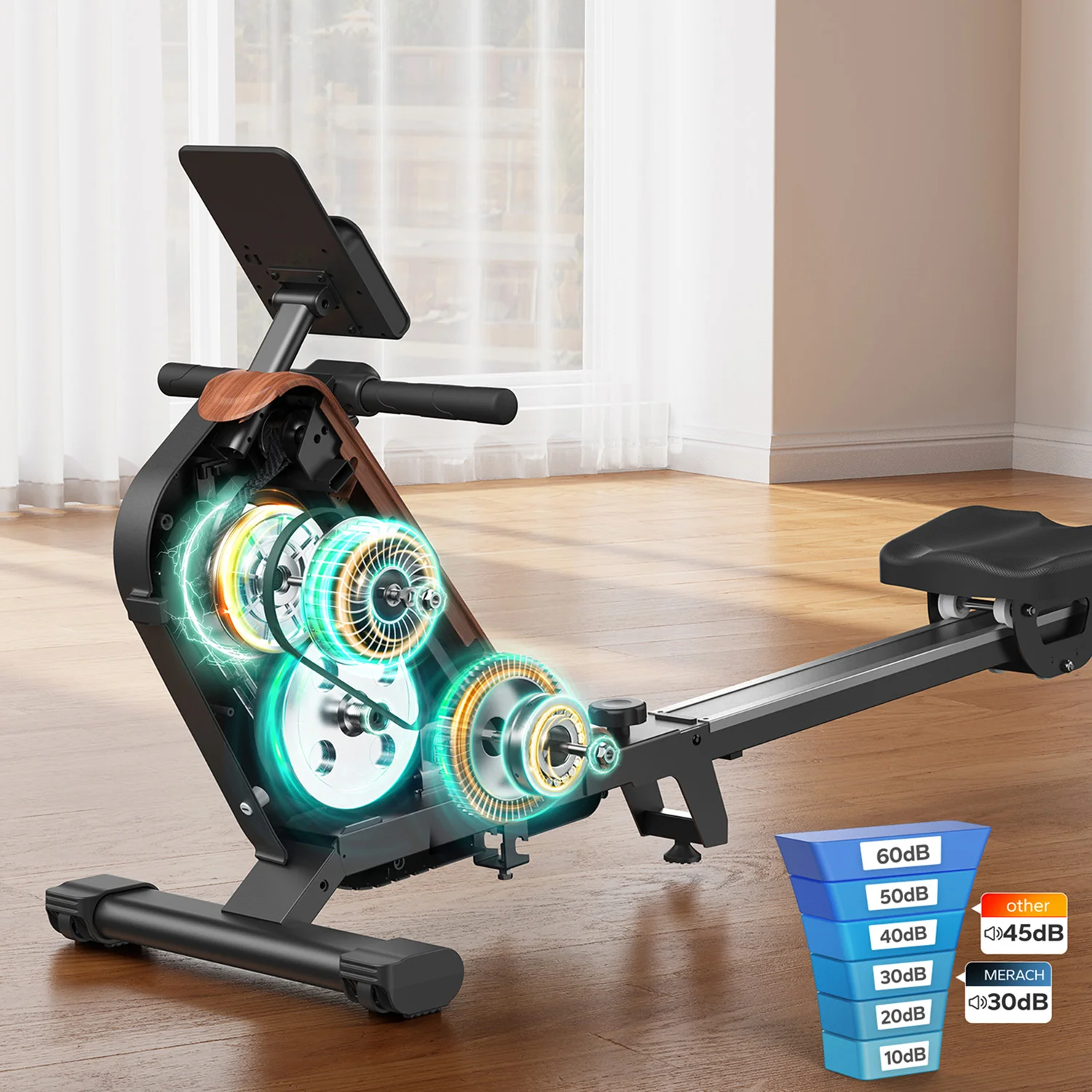Merach R15 2.0 Magnetic Rowing Machine - Image 5