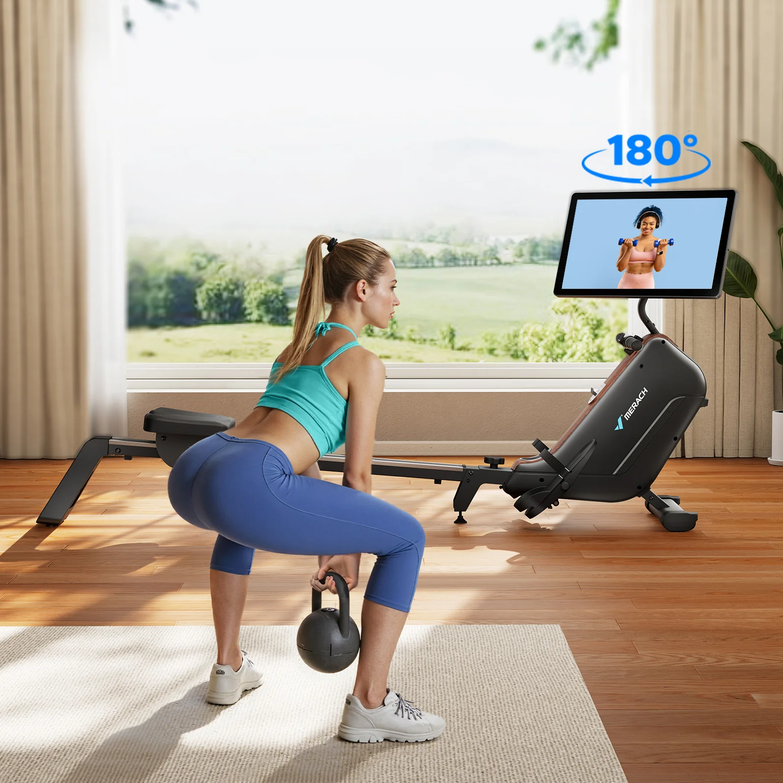 Merach R15 Pro 3.0 Magnetic Rowing Machine with HD Screen - Image 3