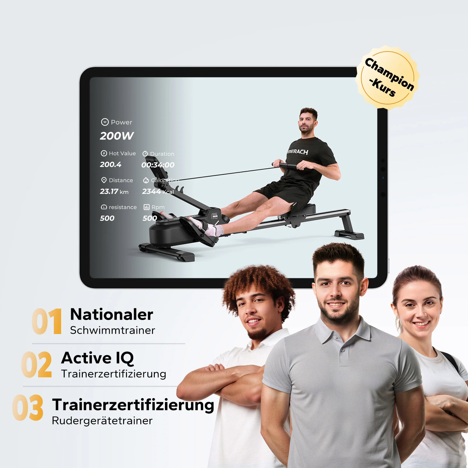 Merach R25B1 Magnetic Rowing Machine - Image 6