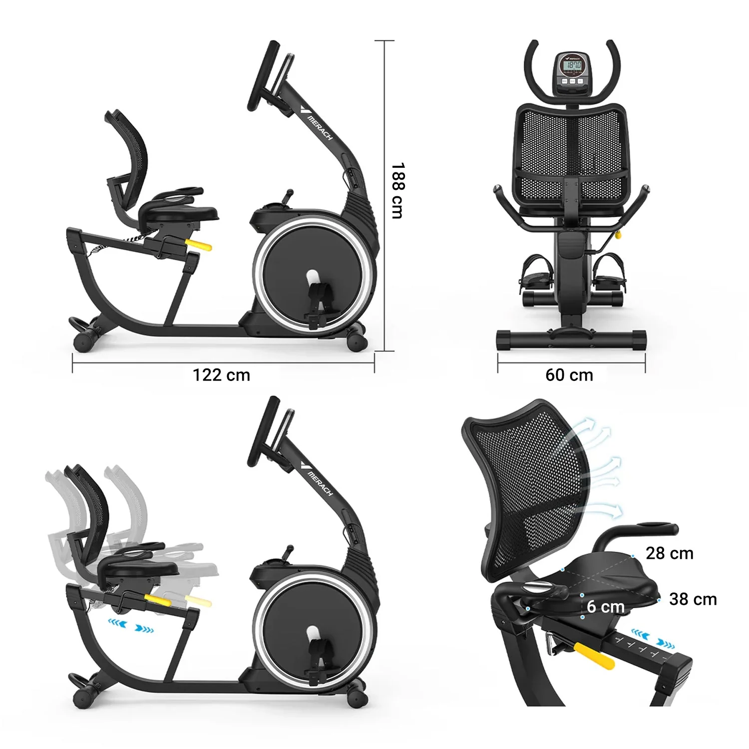 Merach S19B1 Recumbent Exercise Bike - Image 13