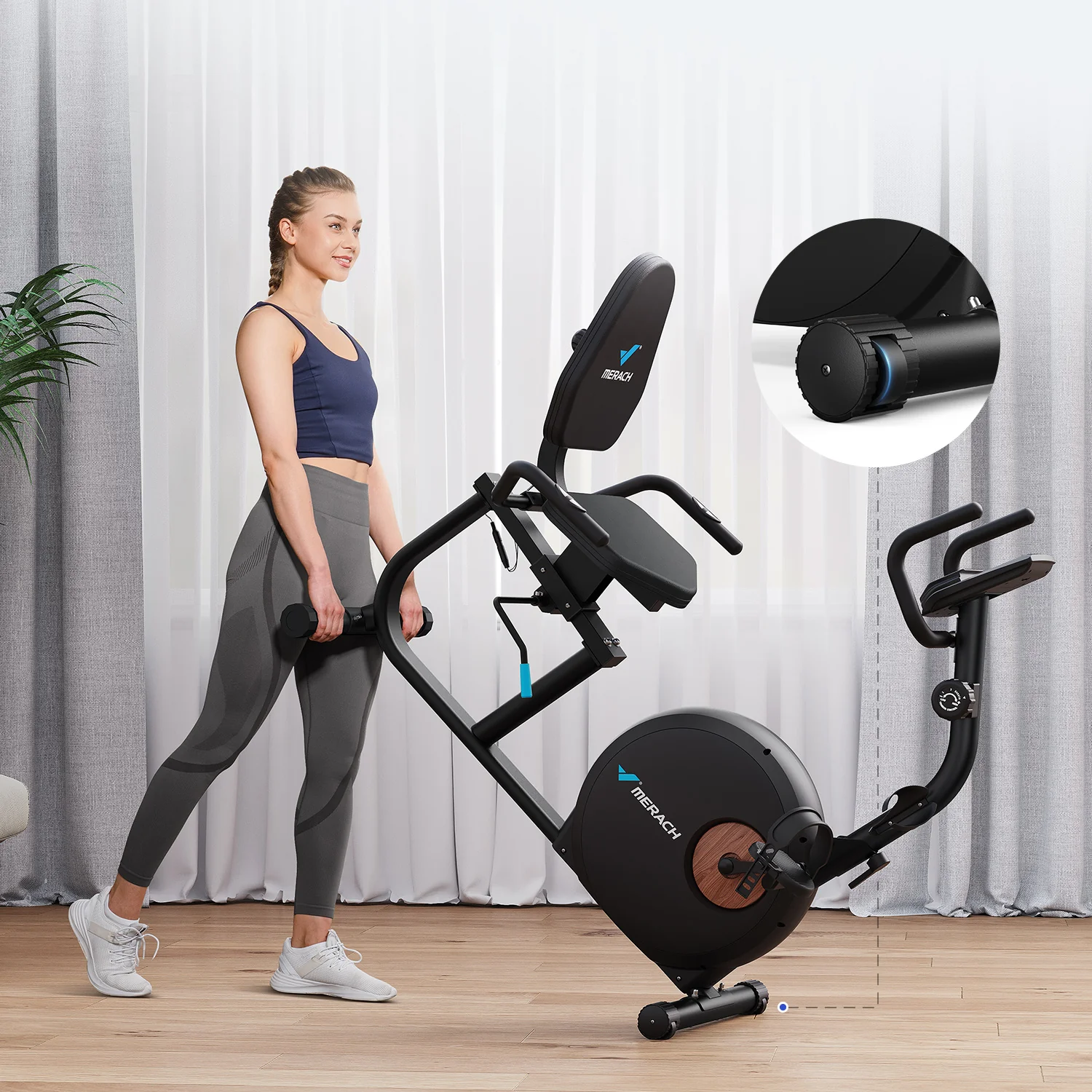 Merach S23B1 Recumbent Exercise Bike - Image 10