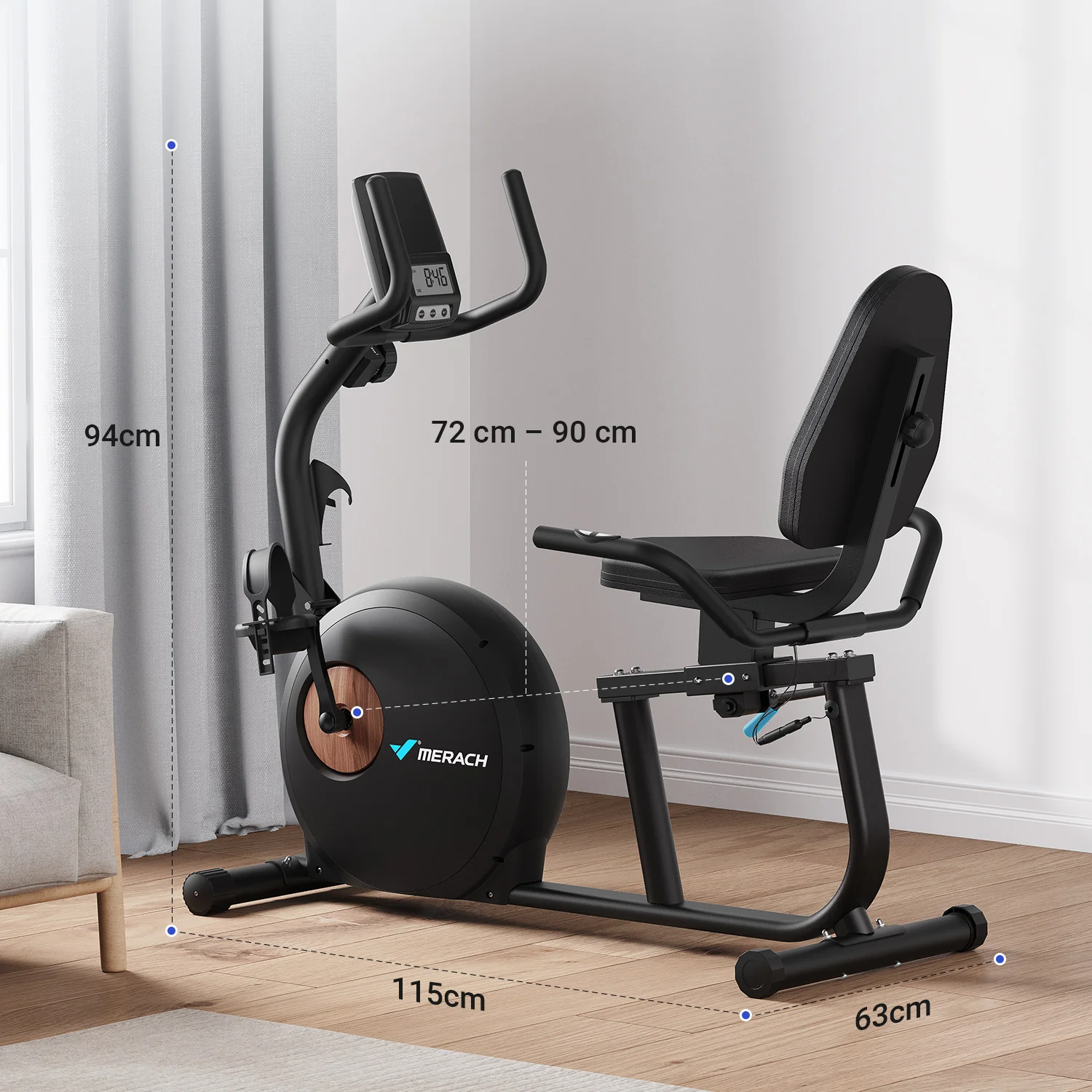 Merach S23B1 Recumbent Exercise Bike - Image 11