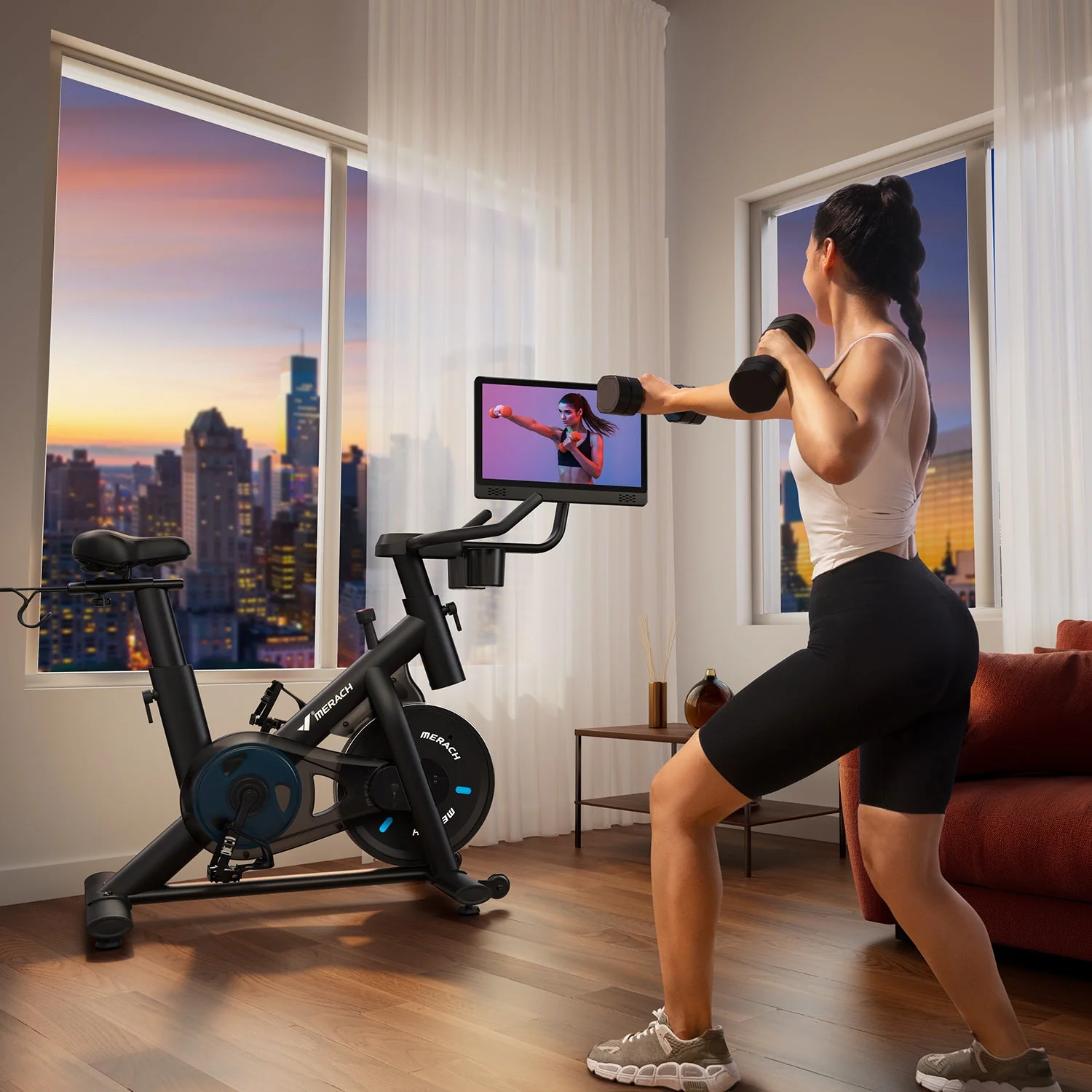 Merach S26B4 Indoor Exercise Bike with HD Screen - Image 3