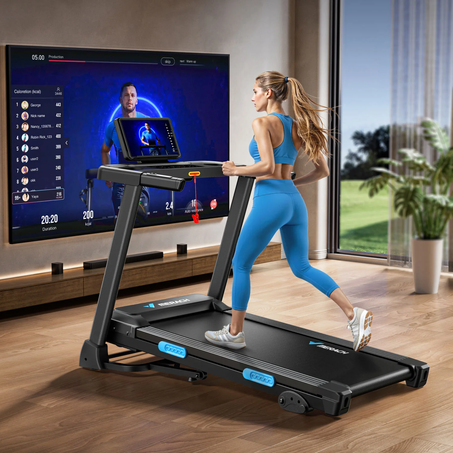 Merach T12B2 Foldable Treadmill with 15% Auto Incline - Image 5